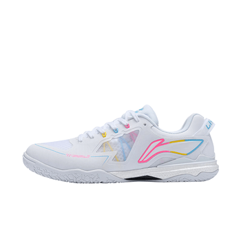 李宁（LI-NING）乒乓球鞋羽毛球鞋麒麟3.0男女同款防滑减震训练运动鞋 标准白 40