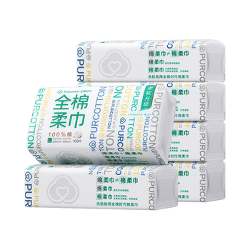 全棉时代【孙颖莎同款】洗脸巾 100抽*6包100%棉柔巾一次性毛巾20*20CM