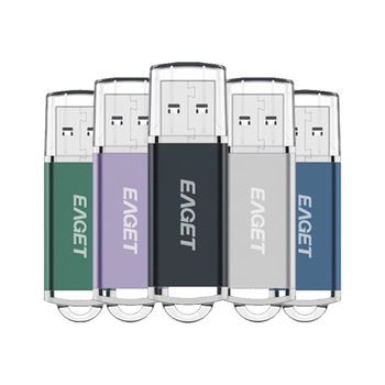 忆捷（EAGET）8GB USB2.0 U盘 招标投标小u盘 迷你便携 车载U盘 电脑手机办公学习通用优盘  5个/盒F2