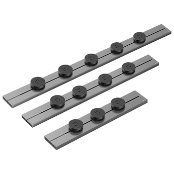 公牛（BULL）大师轨道插座可移动插线板轨道式导轨插排餐边柜 开关插座面板 轻薄款GB3 75厘米+4个五孔墨云灰