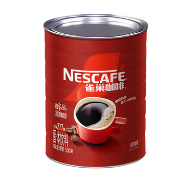 雀巢咖啡速溶咖啡 醇品速溶咖啡袋醇500g 可冲277杯 冲调饮品 桶装