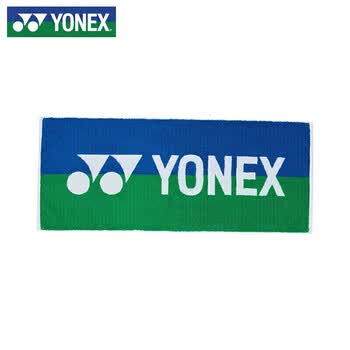 尤尼克斯YONEX运动毛巾柔软吸汗浴巾棉质AC1213CR蓝绿40*100CM