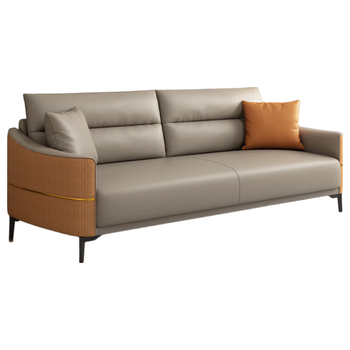 遇造办公沙发茶几办公室沙发小户型接待会客沙发单人位（西皮）