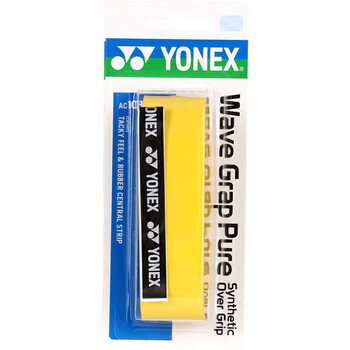 尤尼克斯（YONEX）羽毛球手胶防滑吸汗带握龙骨把胶AC-108WEX黄色