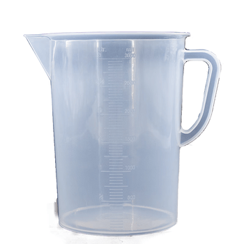 海斯迪克 HKQS-103 透明量杯带把 容量杯刻度杯测量计量杯 无盖3000ml