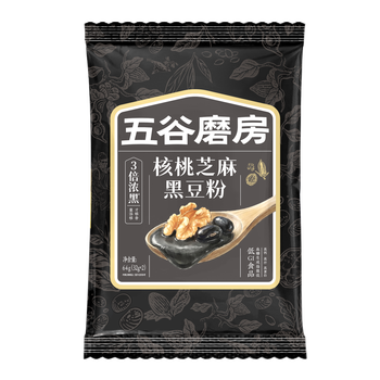 五谷磨房五黑粉低GI黑芝麻糊核桃芝麻黑豆粉早餐代餐粉64g