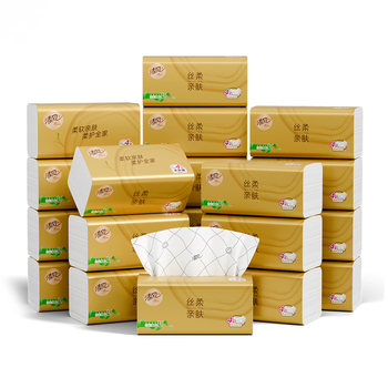 清风抽纸 丝柔4层110抽20包L码 纸巾卫生纸 餐巾纸纸抽 面巾纸 整箱装