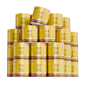 清风有芯卷纸厚柔4层110克*30卷  卫生纸 纸巾整箱 厕纸 卷筒纸