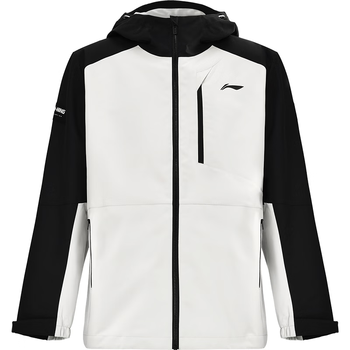 李宁（LI-NING）外套夹克乒乓球服户外徒步防水防风保暖风衣男女 奶黄色/乳白2XL