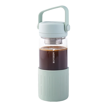 北鼎（Buydeem）泡茶随手杯 茶水分离玻璃水杯男款女款 泡茶杯子耐用便携办公礼物