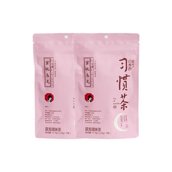 茶颜悦色习惯茶蜜桃乌龙茶 2袋装35g 共14枚冷泡三角冷泡袋泡茶包