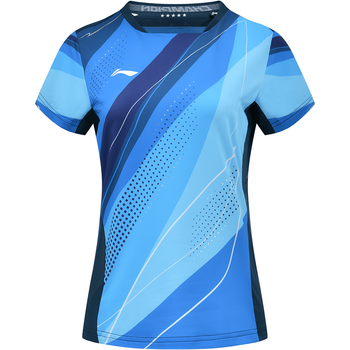 李宁（LI-NING）乒乓球服羽毛球服短袖透气国家队大赛服同款男女训练比赛服 S 
