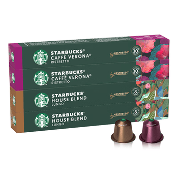 星巴克（Starbucks）胶囊咖啡多口味爆款40颗含特选综合+佛罗娜+意式浓缩+轻度 随机