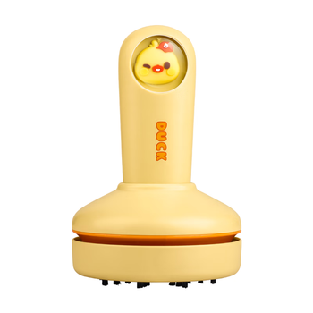 反转桌面清洁吸尘器学生用小型USB充电款迷你手持电动吸橡皮擦屑大吸力吸尘器 【米色小熊款】+贴片
