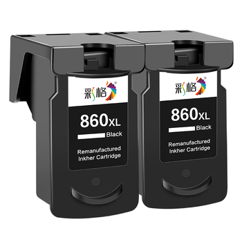 彩格PG-860XL黑色墨盒2支 适用佳能Canon TS5380t TS5380喷墨打印机墨盒墨水 860带头墨盒显墨量 5380墨盒可加墨