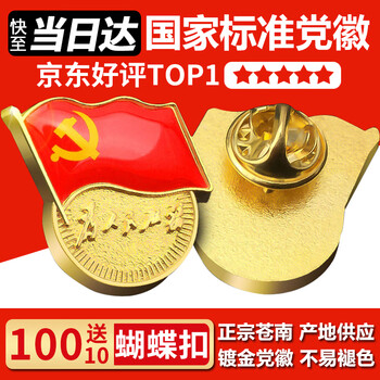 易利丰（elifo）不褪色国家标准党徽胸章别针党员徽章党徽强磁加厚党徽磁吸党徽别针党徽最新版2025强磁吸党徽磁扣