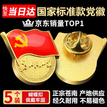 格立特（gelite）不褪色国家标准党徽胸章别针党员徽章党徽强磁冬季党徽磁吸党徽别针党徽最新版2025强磁吸党徽磁扣