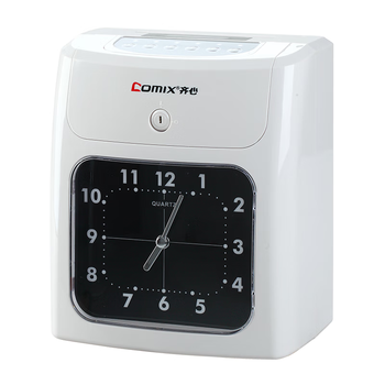 齐心（COMIX）考勤机打卡机京东自营 卡钟纸质打卡纸考勤钟音乐报时快速打卡自动吸退移位升级款 MT-321NS