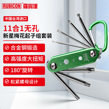 罗宾汉（RUBICON）11合1星型梅花螺丝刀套装折合式套筒起子组内六角扳手套装 RAF-04