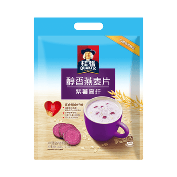 桂格（QUAKER）紫薯高纤燕麦片540g（27g*20袋）营养早餐