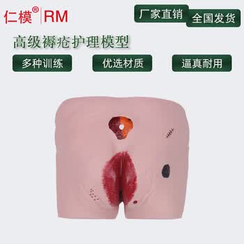 仁模RM/10高级褥疮护理模型 压疮褥疮基本护理技术练习评估四个阶段褥疮模型