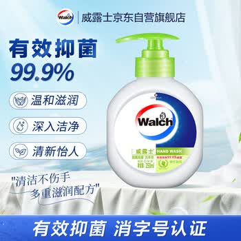 威露士健康抑菌洗手液250ml 青柠盈润泡沫丰富易冲洗护手 儿童学生