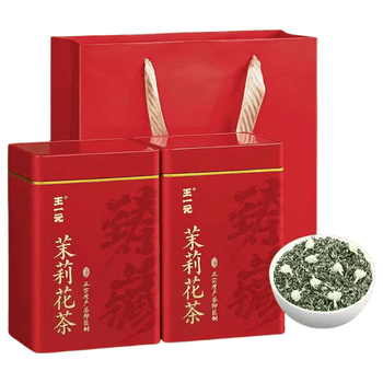 王一元特级茉莉花茶飘雪绿茶罐装口粮新茶浓香端午送礼500g八窨一提2026