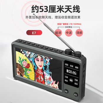 金正（NINTAUS）E7S 老人唱戏机老年人看戏听戏机广场舞视频机音响带显示屏收音机视频播放器音箱移动小电视U