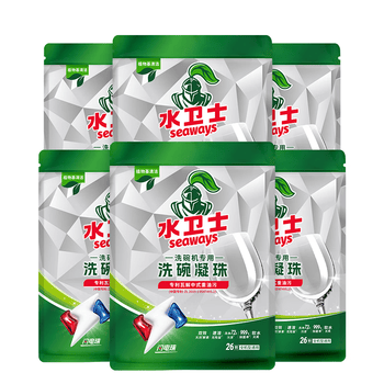 水卫士洗碗机专用洗碗凝珠6袋 洗碗机洗涤清洁剂洗碗粉洗碗块耗材1.87kg
