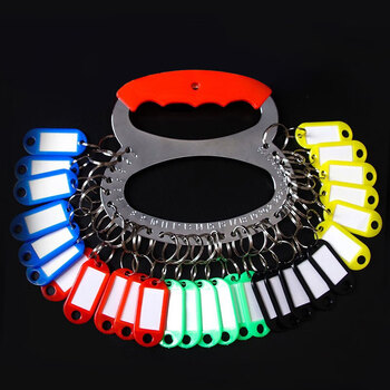 TaTanice 钥匙盘 钥匙收纳管理用品钥匙环圈钥匙链可标记钥匙扣宿舍手提金属钥匙管理牌 28位带标记牌