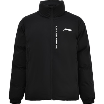 李宁（LI-NING）棉服短款外套冬季保暖加厚乒乓球服运动上衣男女款 黑色 3XL 