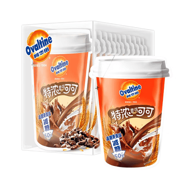 阿华田（Ovaltine）可可粉减糖版300g(25g*12)早餐代餐烘焙咖啡牛奶巧克力粉冲饮伴侣
