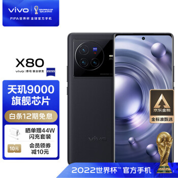 vivo X80 5G手机 12GB+512GB 至黑