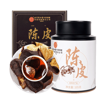 同仁堂（TRT）陈皮广东原产新货陈化老陈皮大红皮105g/罐