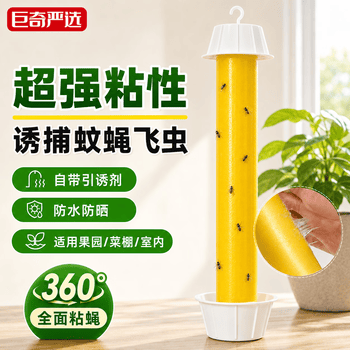 巨奇严选灭苍蝇神器家用小飞虫灭杀神器苍蝇贴强力粘蝇纸 1个装