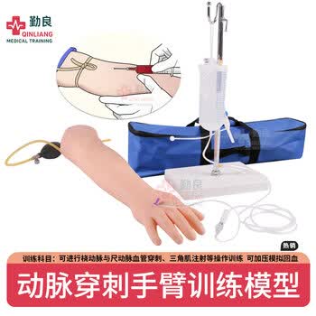勤良高级动脉穿刺注射训练手臂模型 医生护士扎针穿刺输液练习假人教具 高级动脉穿刺注射训练手臂模型QL/HS5