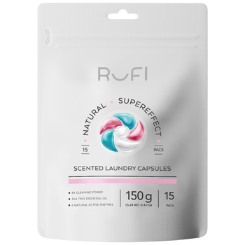 rufi洗衣凝珠6腔浓缩洗衣液除菌除螨洗衣香珠洗衣球持久留香玫語15颗