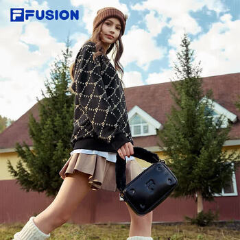 FILA FUSION同款斐乐潮牌包包挎包女款2024冬季单肩包男