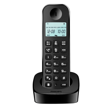 飞利浦（PHILIPS） PHILIPS 数字无绳电话机/无线座机/子母机 内部对讲 三方通话 免提 家用办公 DCTG1602（黑色）