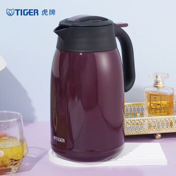 虎牌（TIGER）不锈钢便携式热水瓶真空保温壶PWM-A16C-VA葡萄紫1.6升
