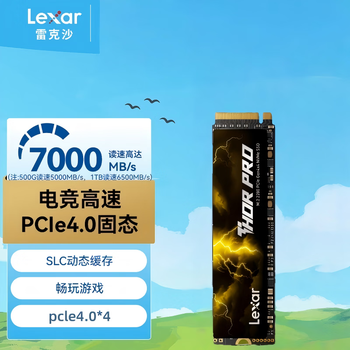 雷克沙（Lexar）2TB SSD固态硬盘 M.2接口 NVMe协议 pcle4.0固态 读速7000MB/s 雷神THOR PRO系列