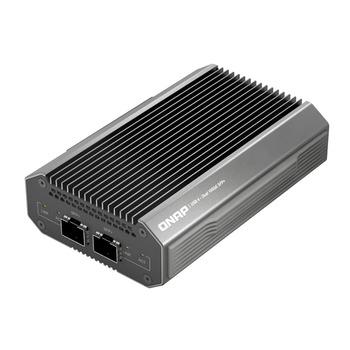 威联通（QNAP）QNA-UC10G2SF网络转换器USB4Type-C转10GbE SFP+万兆光口兼容USB4和雷电3/4端口 万兆 光口转换器