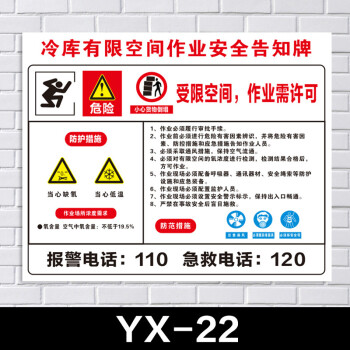 牌密闭空间受限空间未经许可不得入内安全标识牌警示牌车间标志标示