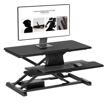 Brateck北弧电动升降桌电脑桌子 站立办公工作升降台子电脑升降支架D760