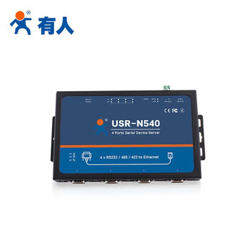 有人（LonHand） USR-N540-H7 N5X0 系列四串口工业串口服务器 RS232/422/485 转以太网 Modbus 网关