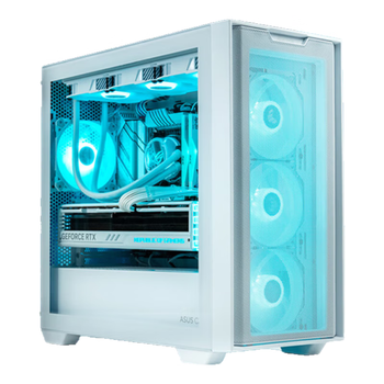 华硕A21 追影 机箱 光影白 纯白定制线材/支持背插主板/免工具开启/高效散热/高效理线