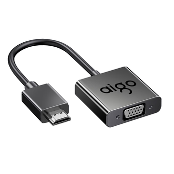 爱国者（aigo）HDMI转VGA转换器 高清视频会议拓展坞 演讲分屏扩展坞 笔记本/台式机/电视盒子/投影仪转接器KH01