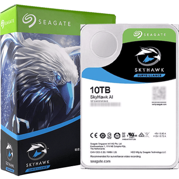 希捷（SEAGATE）监控硬盘 10TB 256MB SATA CMR垂直 机械硬盘 视频储存 五年质保 希捷酷鹰AI 3.5英寸ST10000VE001