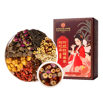 同仁堂（TRT）红糖姜枣茶阿胶红糖姜茶大姨妈生理期暖宫送女友养生花茶包150g