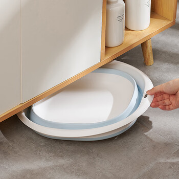 SP SAUCE洗脸盆大号折叠盆家用塑料盆子38.5cm便携式脸盆洗衣盆